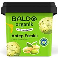 Baldo Organik Antep Fıstıklı Ballı Dondurma 400g