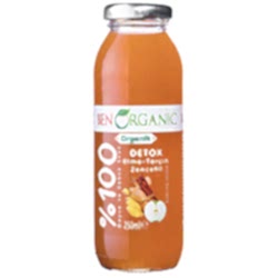 BenOrganic Organik Detox Meyve Suyu  Elma  Tarçın  Zencefil  250ml