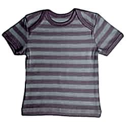 Canboli Organik Bebek Kısa Kollu T-shirt  Çizgili Açık Pembe  0-3 Ay 