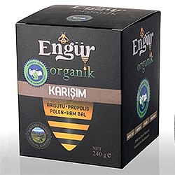 Engür Organik Karışım  Arısütü  Propolis  Polen  Ham Bal  240g