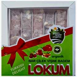 Greenapple Organik Lokum  Bademli  Vişne  Çilek  Nar  300g