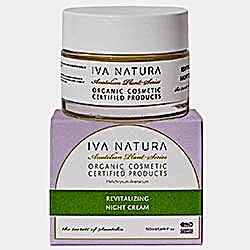 IVA NATURA Organik Canlandırıcı Gece Kremi  Limon Otu ve Ölmez Çiçek Otu Özlü  50ml