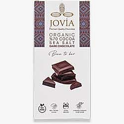 Jovia Organik Bitter Çikolata  Deniz Tuzlu %70 Kako  85g