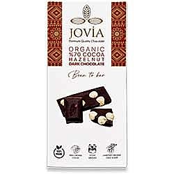 Jovia Organik Bitter Çikolata  Tane Fındıklı %70 Kakao  85g