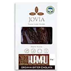 Jovia Organik Bitter Çikolata  Tane Hurmalı %100 Kakako  85g