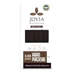 Jovia Organik Bitter Çikolata  Kakao Parçacıklı %100 Kakao  75g