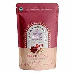 Jovia Organik Sütlü Çikolata  Fındık ve Çilek Dolgulu  85g