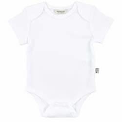 OrganicKid Organik Bebek Kısa Kollu Body  Beyaz  3-6 ay 