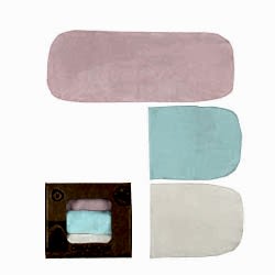 OrganicKid Organik Çok Amaçlı Bez  Lif  Ağız ve Ter Bezi   3 Adet  Pembe - Ekru - Mavi 