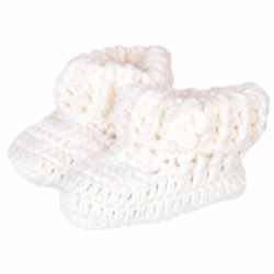 OrganicKid Organik Örgü Patik Beyaz