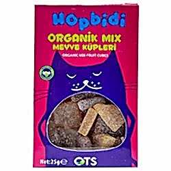 OTS Organik Hopbidi Mix Meyve Küpleri  Yumuşak Şeker  25g