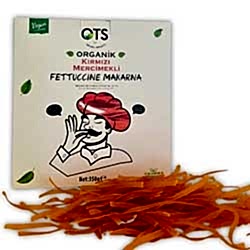 OTS Organik Kırmızı Mercimekli Fettuccini Makarna 350g