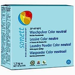 Sonett Organik Renkli Çamaşır Yıkama Tozu  COLOR Hassas Kokusuz Sensitive  1 2kg
