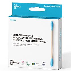 The Humble Bambu Pamuk Kulak Temizleme Çubuğu  Mavi  100 Adet