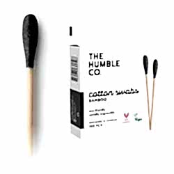 The Humble Bambu Pamuk Kulak Temizleme Çubuğu  Siyah  100 Adet