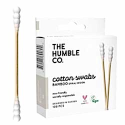 The Humble Bambu Pamuk Spiral Kulak Temizleme Çubuğu  Beyaz  100 Adet