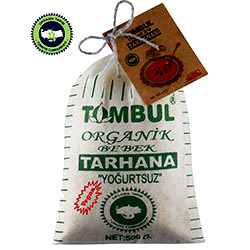 Tombul Organik Yoğurtsuz Bebek Tarhanası 500g  Bez Kese 