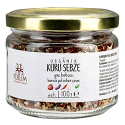 Yerlim Organik Pul Kuru Sebze Çeşnisi  Yaz Sebzeleri  100g